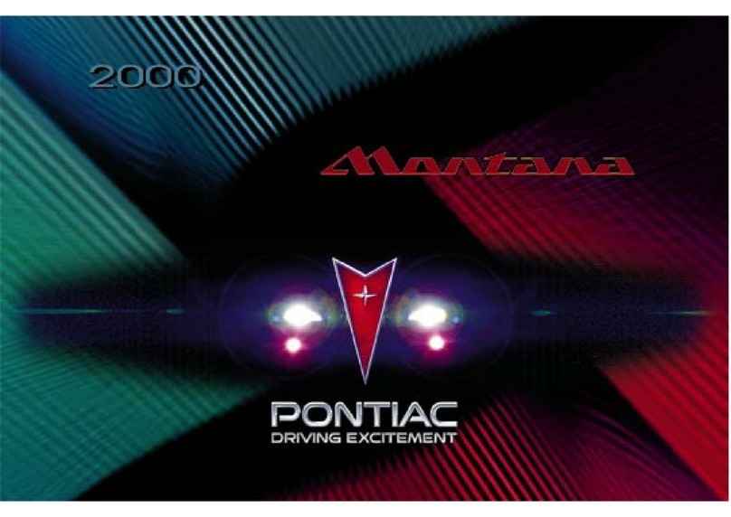 Pontiac 2000 Montana User manual Pontiac 2000 Montana User manual
