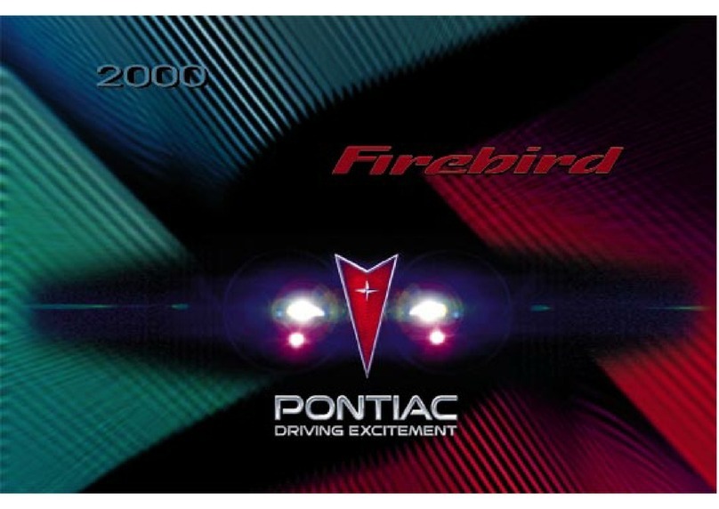 Pontiac 2000 Firebird User manual