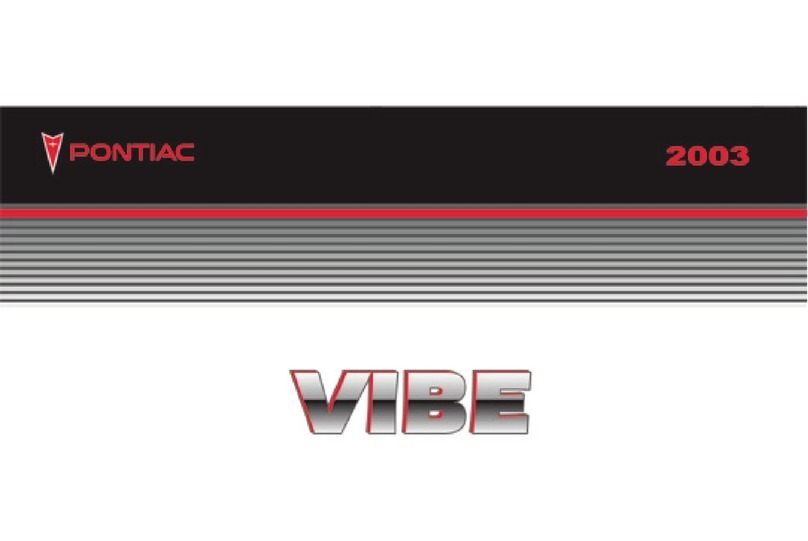 Pontiac 2003 Vibe owner's manual