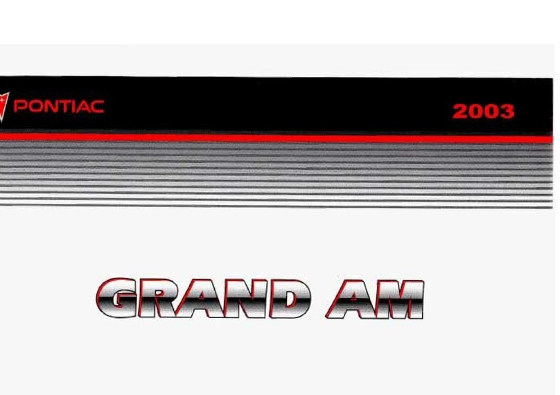 Pontiac 2003 Grand Am User manual