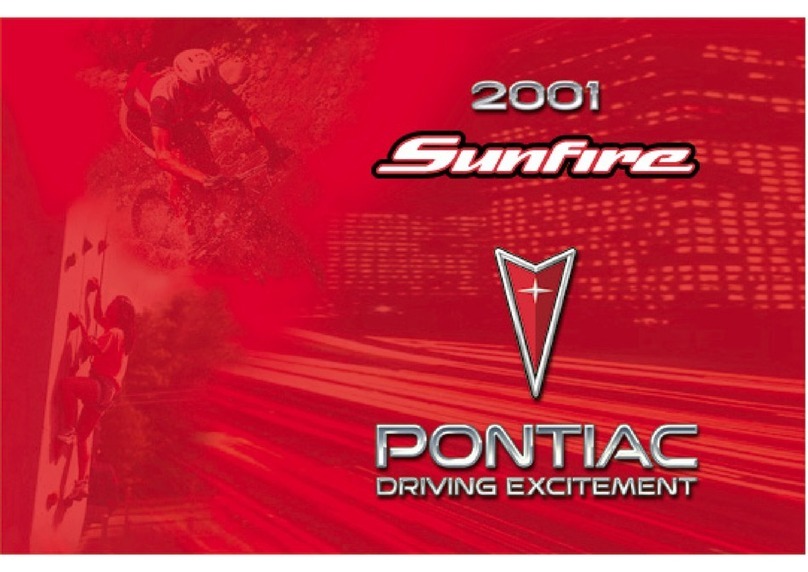 Pontiac 2001 Sunfire User manual