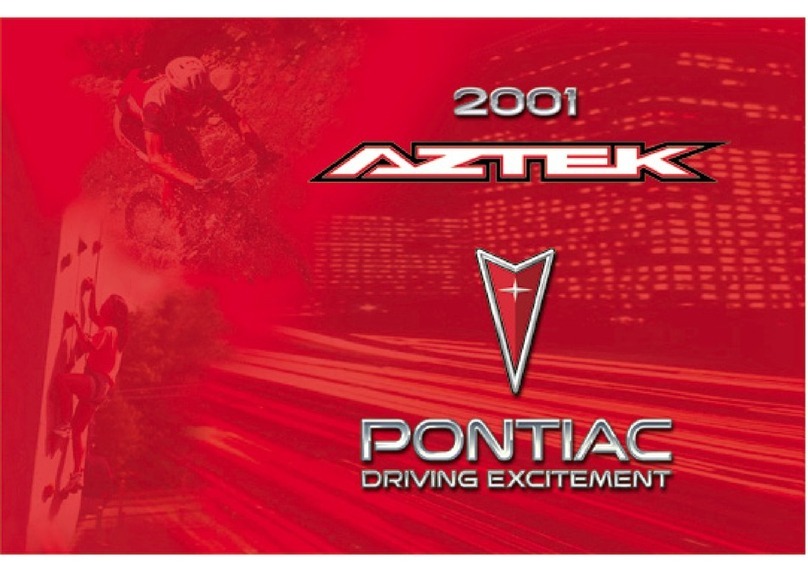 Pontiac 2001 Aztek User manual