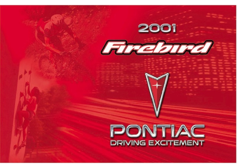 Pontiac 2001 Firebird User manual