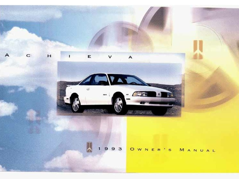 Oldsmobile 1993 Achieva User manual Oldsmobile 1993 Achieva User manual