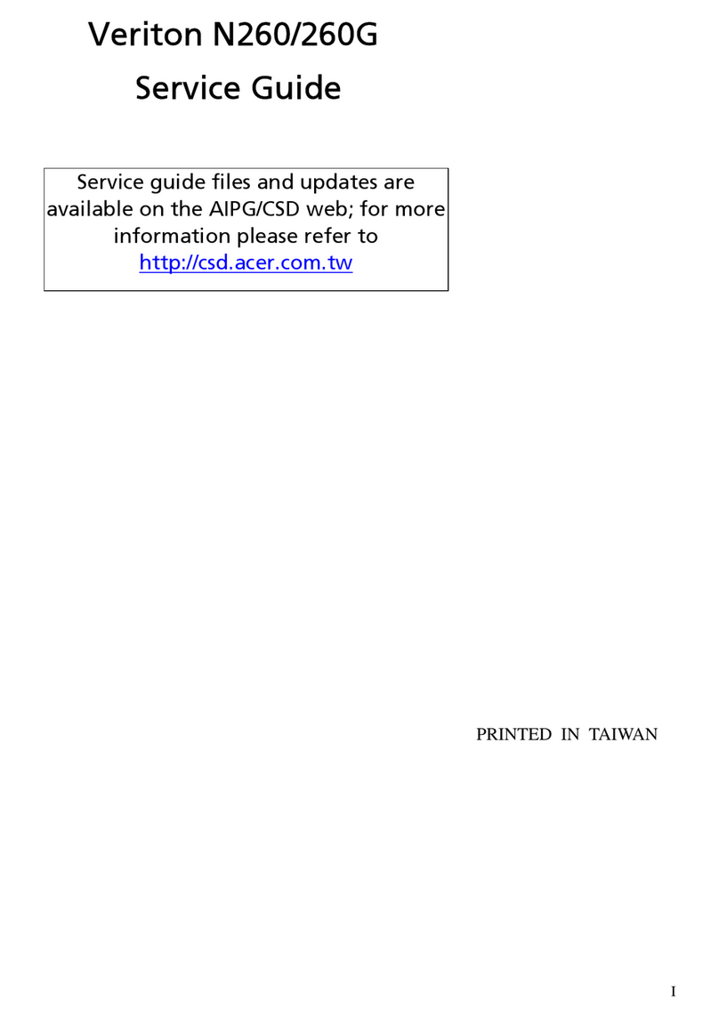 Acer Veriton Hornet N260G User manual Acer Veriton Hornet N260G User manual