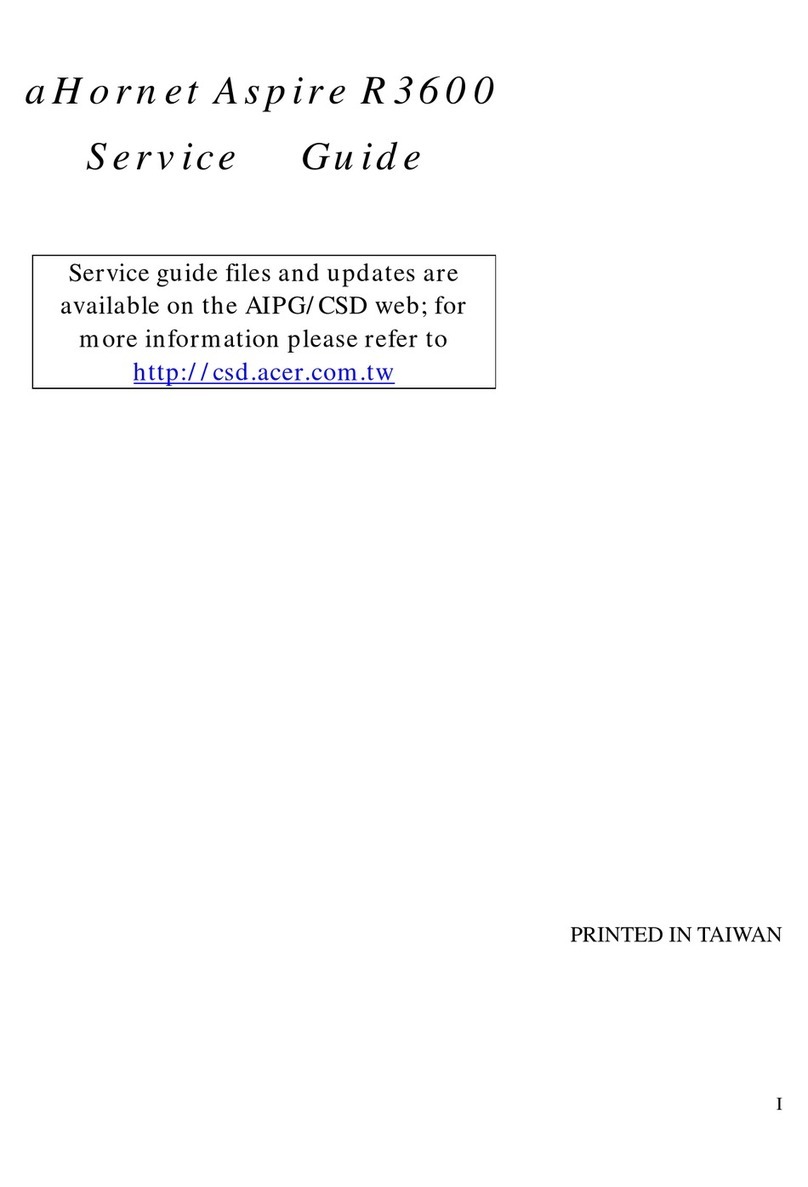 Acer aHornet Aspire R3600 User manual Acer aHornet Aspire R3600 User manual