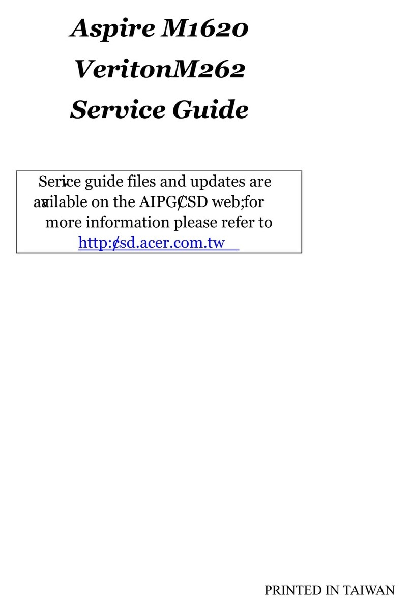 Acer Aspire M1620 User manual