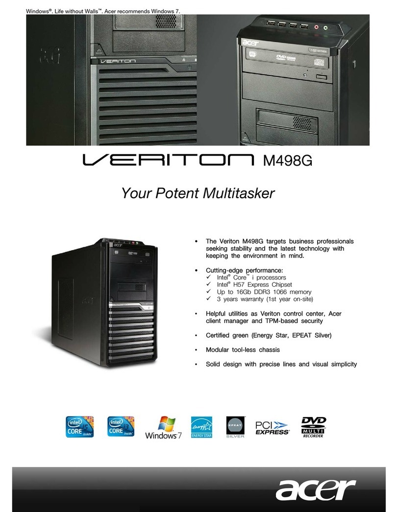 Acer Veriton M498G User manual Acer Veriton M498G User manual