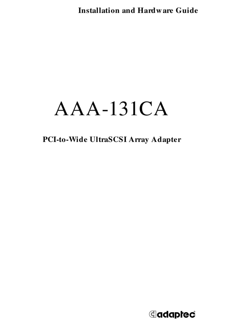 Adaptec 131CA - AAA RAID Controller Assembly Instructions