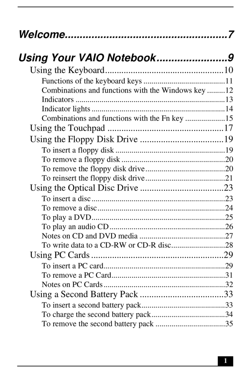 Sony VAIO PCG-FX340P User manual