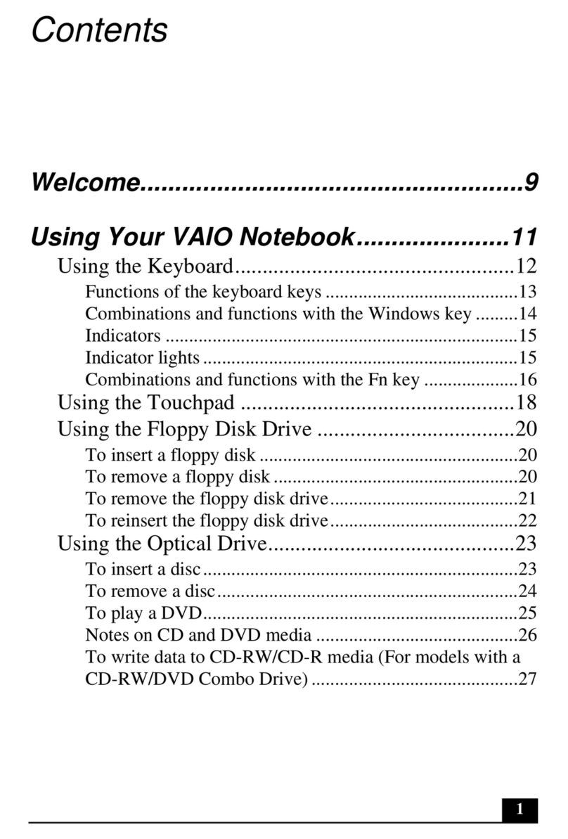 Sony VAIO PCG-FX340K User manual