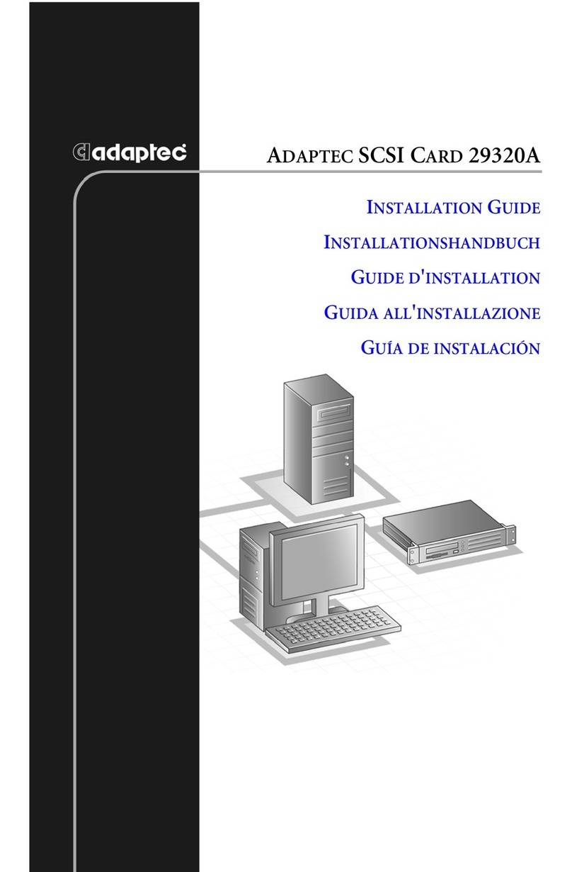 Adaptec 29320ALP-R - SCSI Card Storage Controller U320 320... installation guide