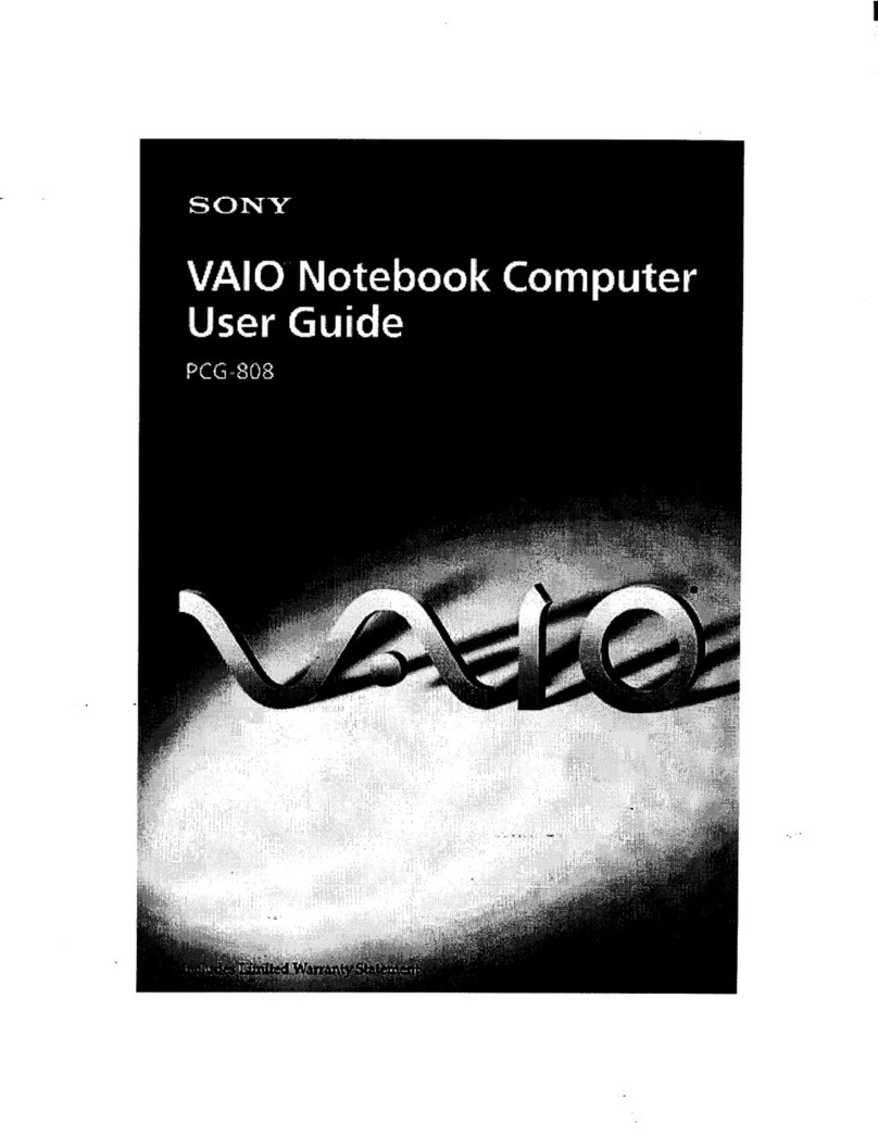 Sony Vaio PCG-808 user guide