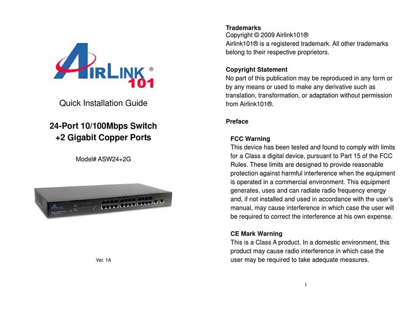Airlink101 ASW242G Quick installation guide