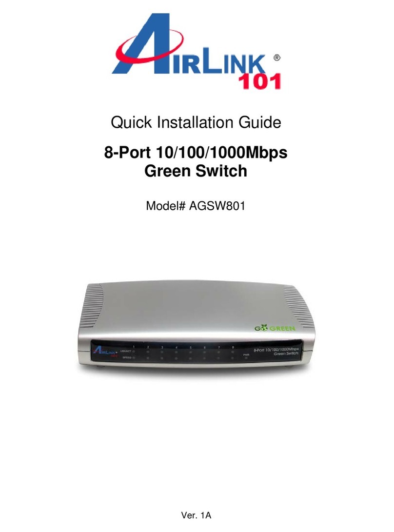 Airlink101 AGSW801 Quick installation guide