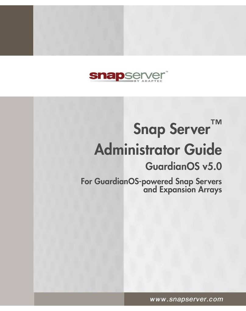Adaptec 5325301656 - Snap Server 14000 NAS Service manual Adaptec 5325301656 - Snap Server 14000 NAS Service manual
