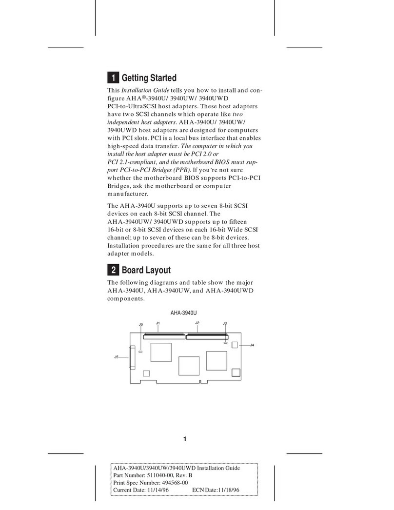 Adaptec AHA-3940U User manual