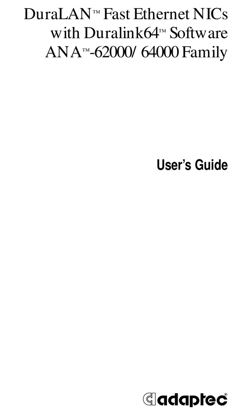 Adaptec DURALAN ANA-62022 User manual