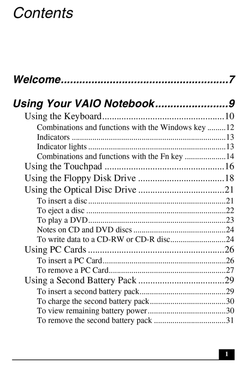Sony PCG-FXA47 VAIO User Guide  (primary manual) user guide