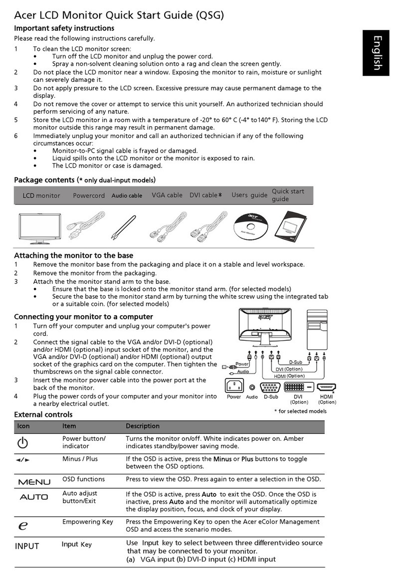 Acer H233H User manual