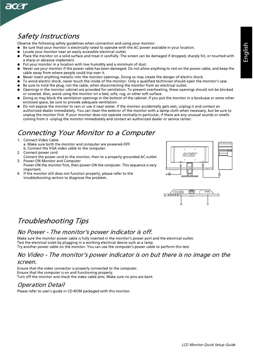 Acer P166HQL User manual
