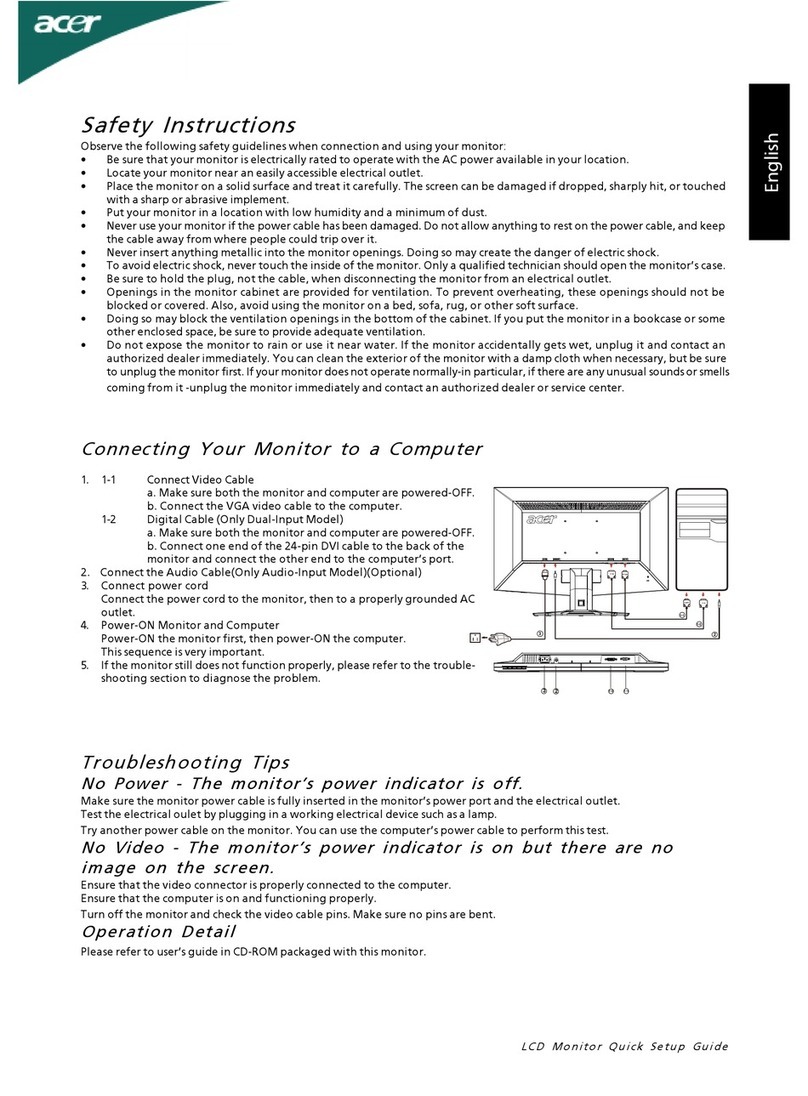 Acer G185H User manual