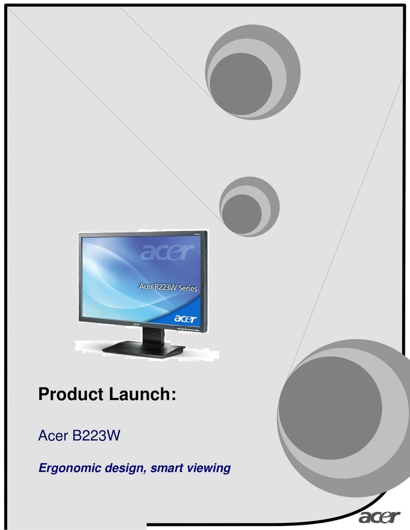 Acer B223W - Bdmr - 22" LCD Monitor User manual