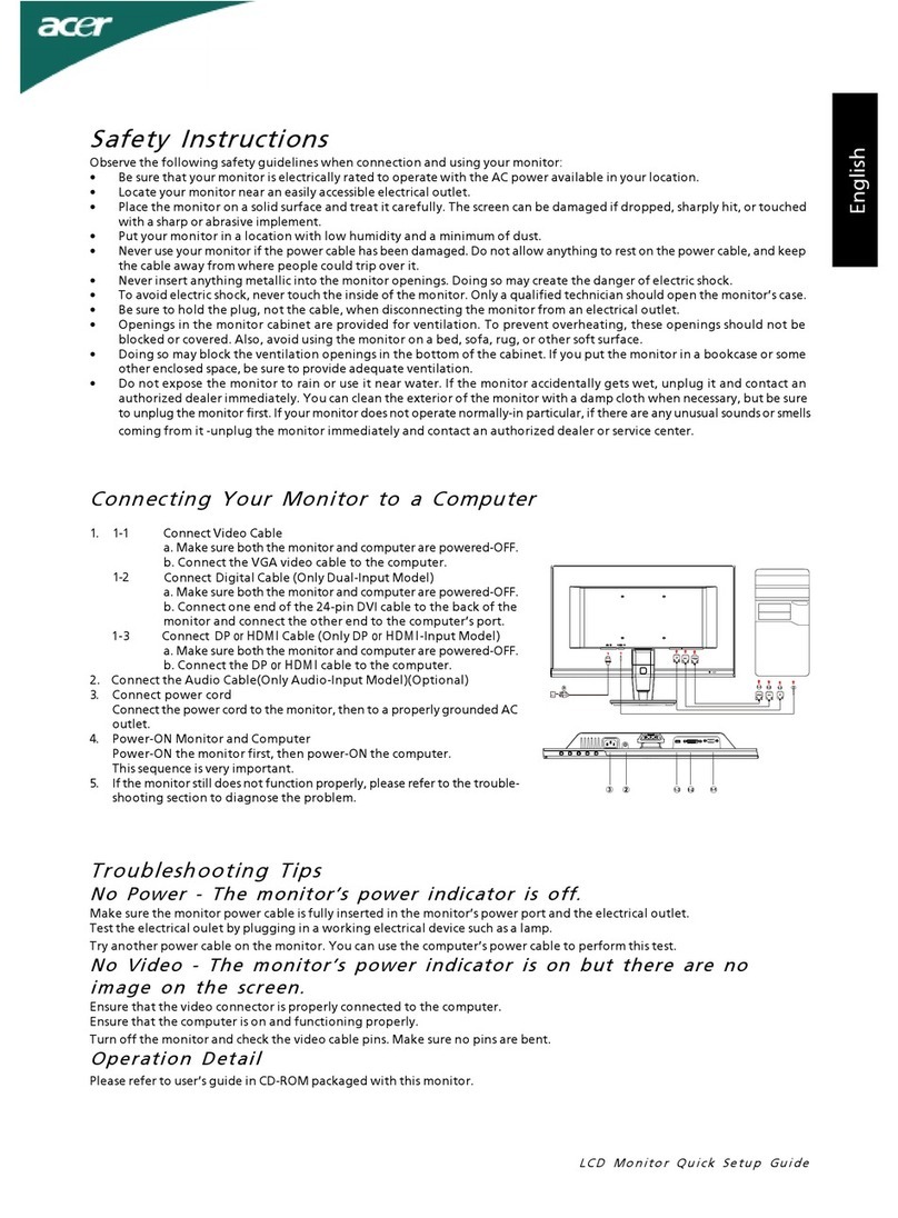 Acer P236HL User manual
