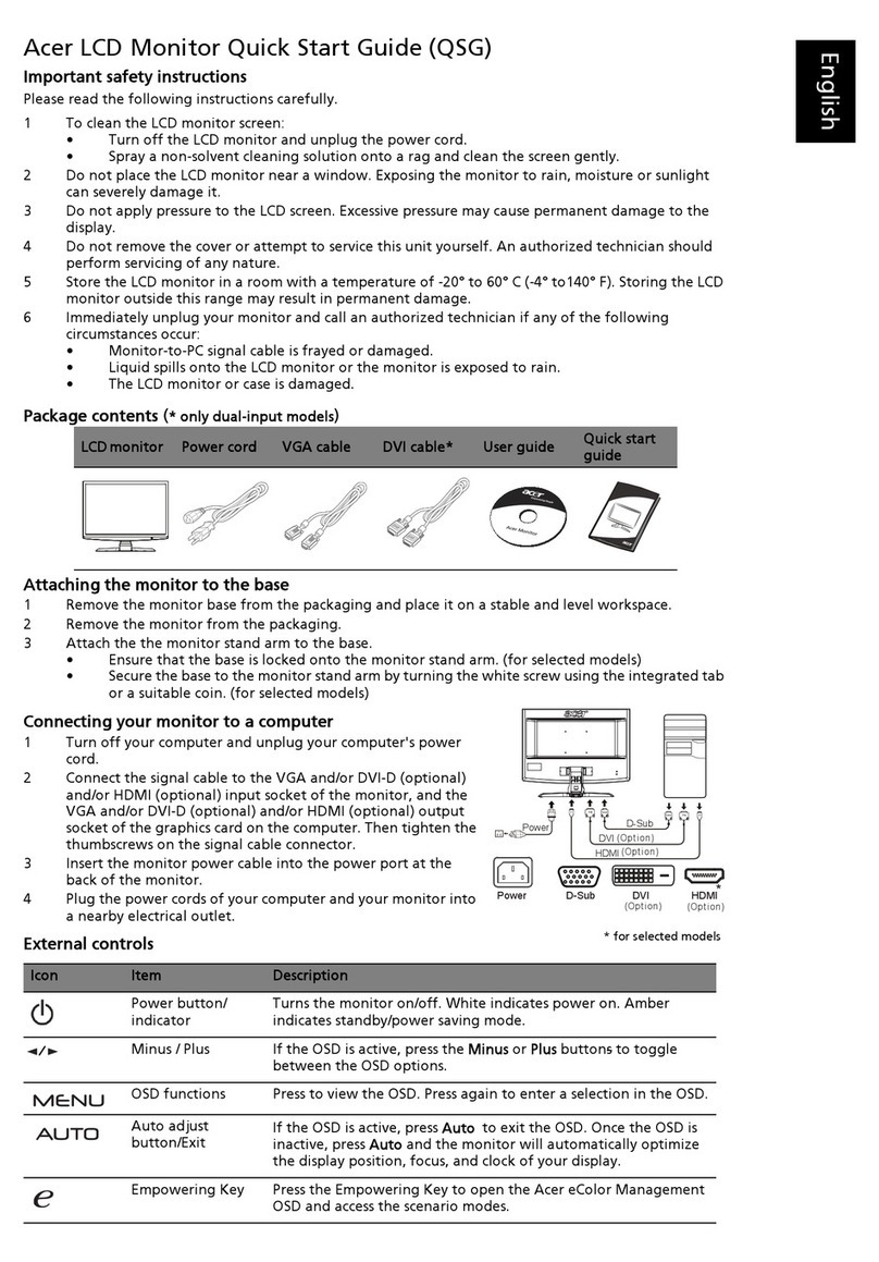 Acer P224W User manual