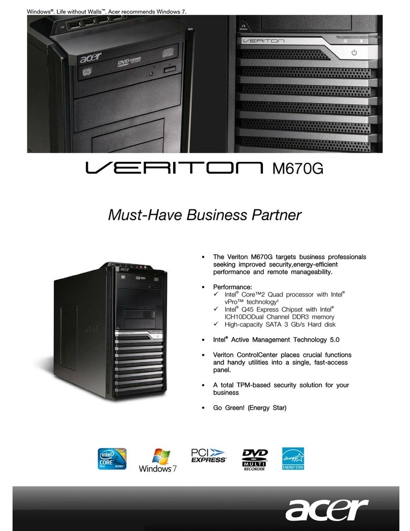 Acer Veriton M670G User manual Acer Veriton M670G User manual
