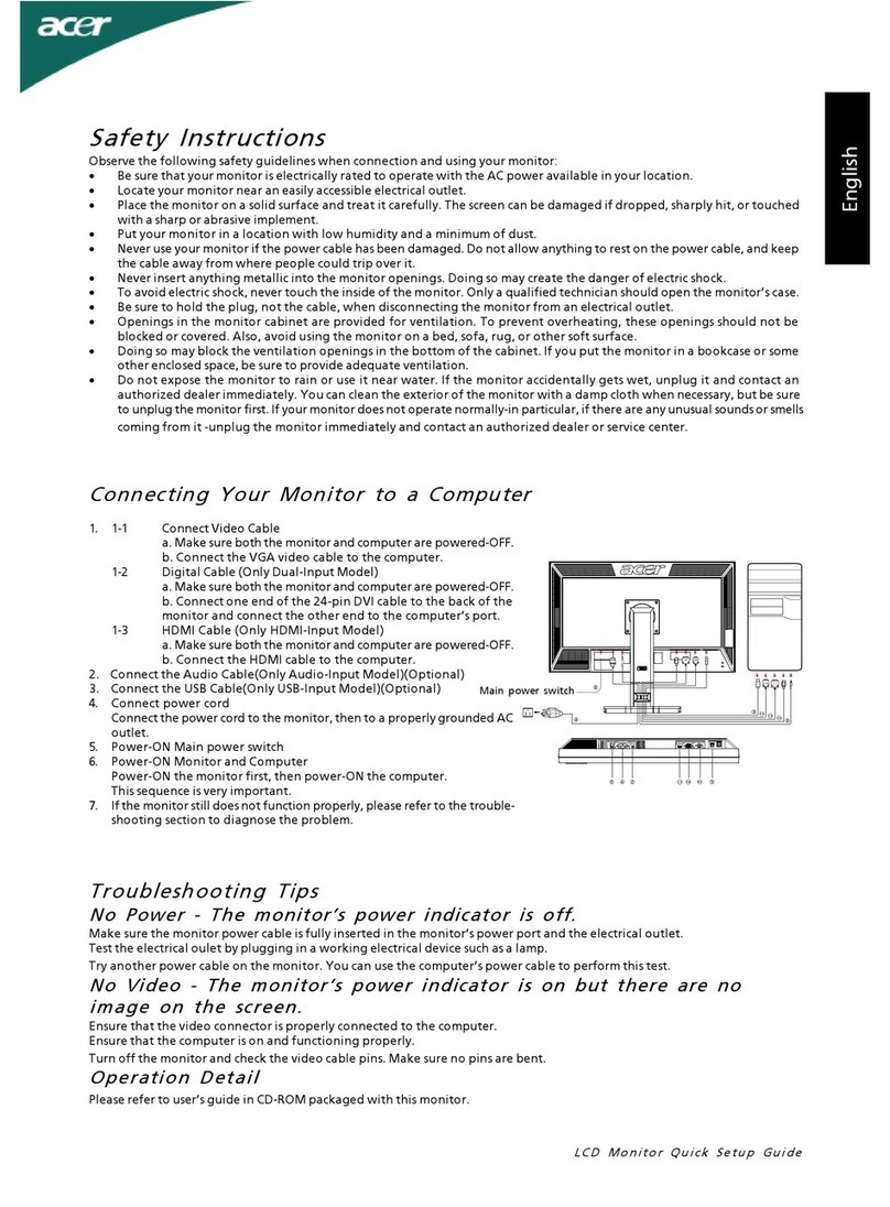 Acer B273H User manual