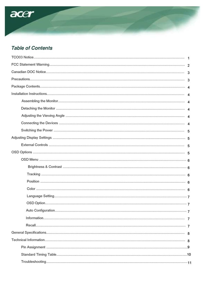 Acer AL1917W C User manual