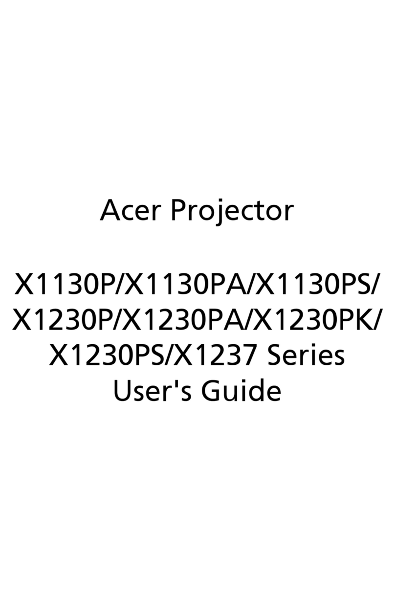 Acer X1230PK Series User manual Acer X1230PK Series User manual