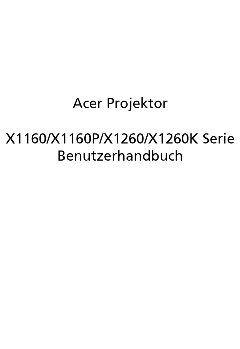 Acer X1160P Instructions for use