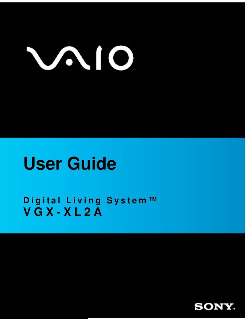 Sony VGX-XL2 User Guide (Computer Component) User manual