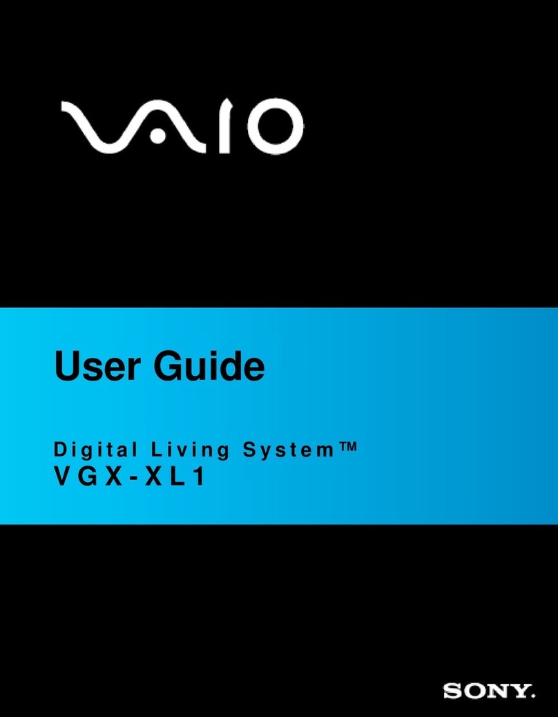 Sony VAIO VGX-XL1 Series User manual