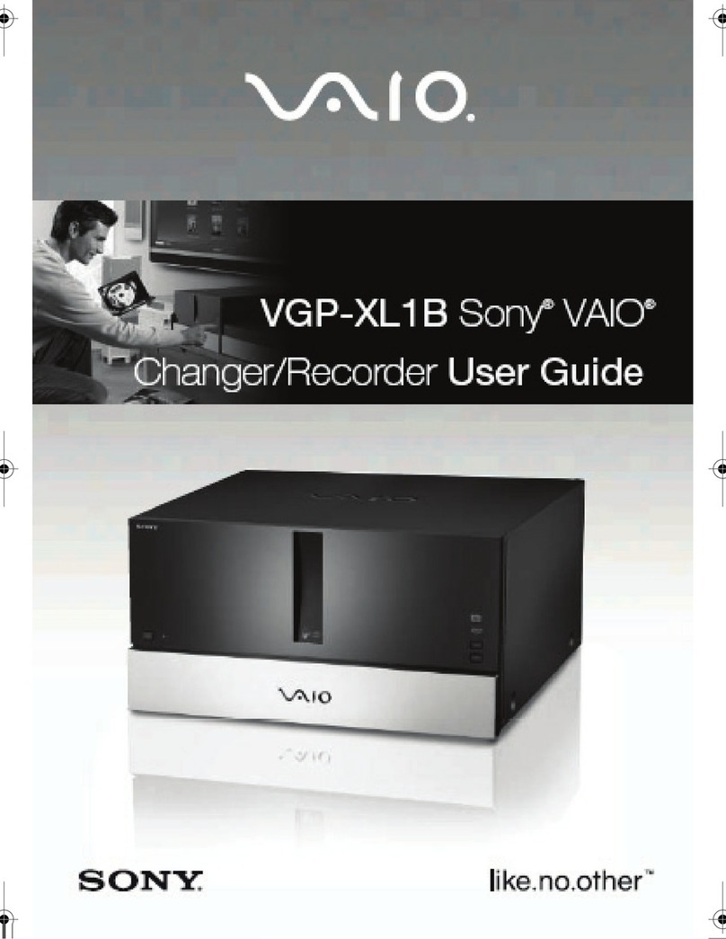 Sony VGP-XL1B - Vaio Digital Living System Media... User manual