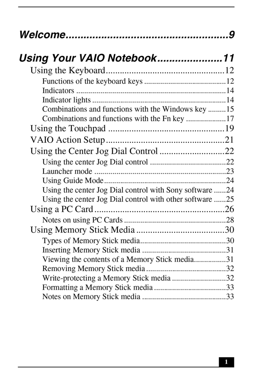 Sony VAIO PCG-R505DFK user guide