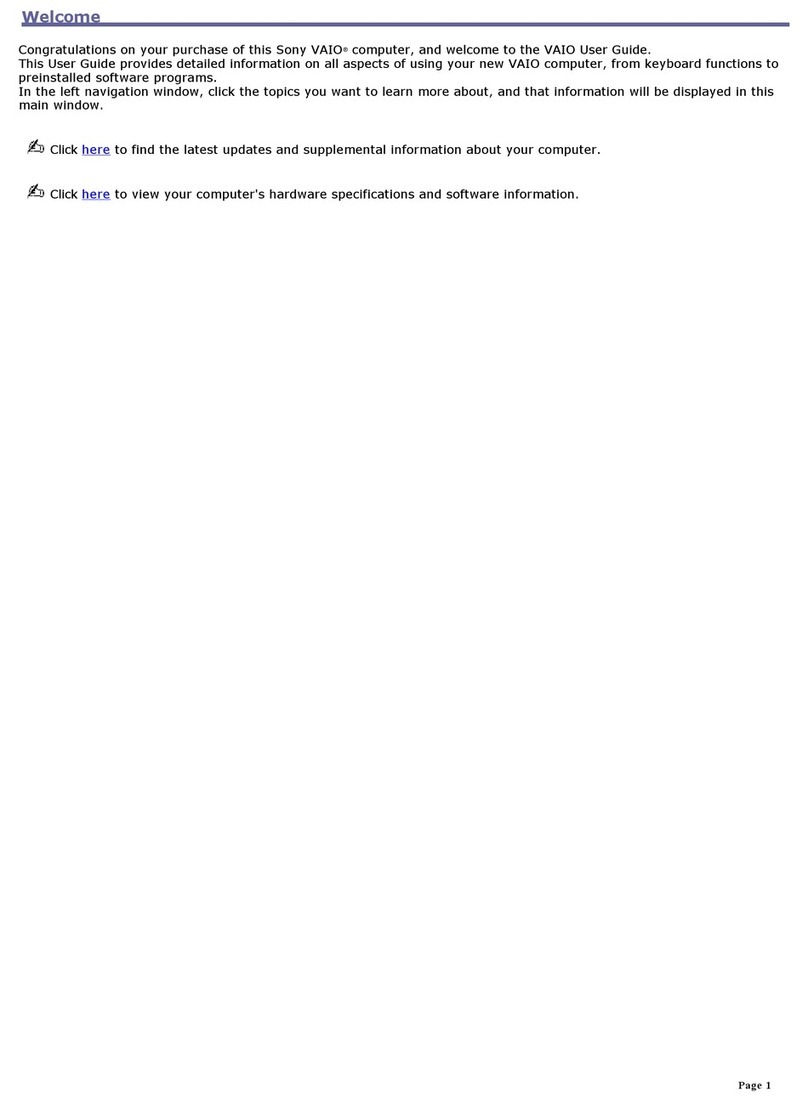 Sony PCG-NVR23 VAIO   (primary manual) user guide