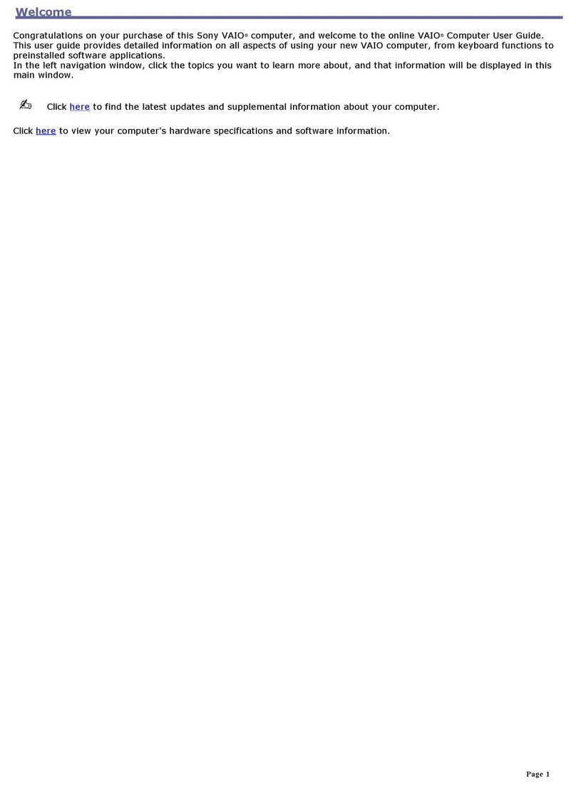Sony PCG-R505ELP VAIO   (primary manual) user guide