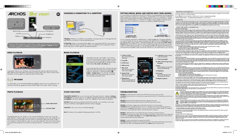 Archos 30c vision 501630 User manual