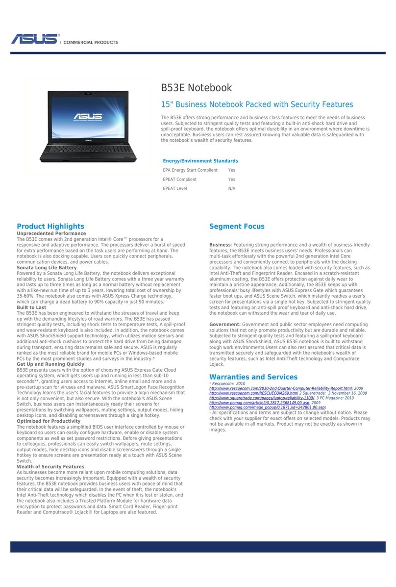 Asus B53E Specifications