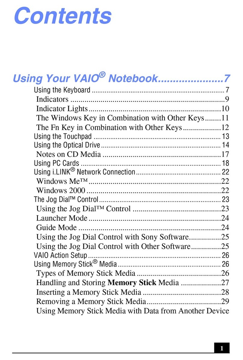 Sony VAIO PCG-SR33 user manual