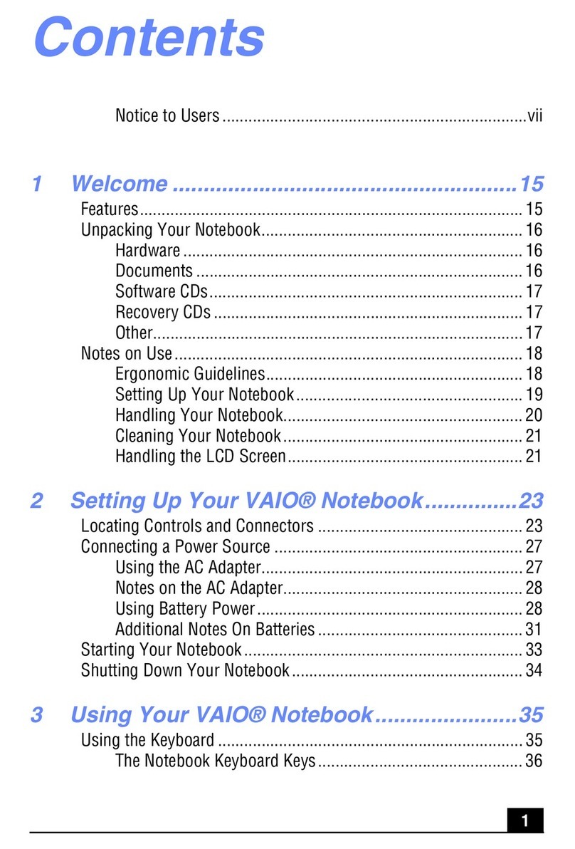 Sony VAIO PCG-R505TL SuperSlim Pro user manual