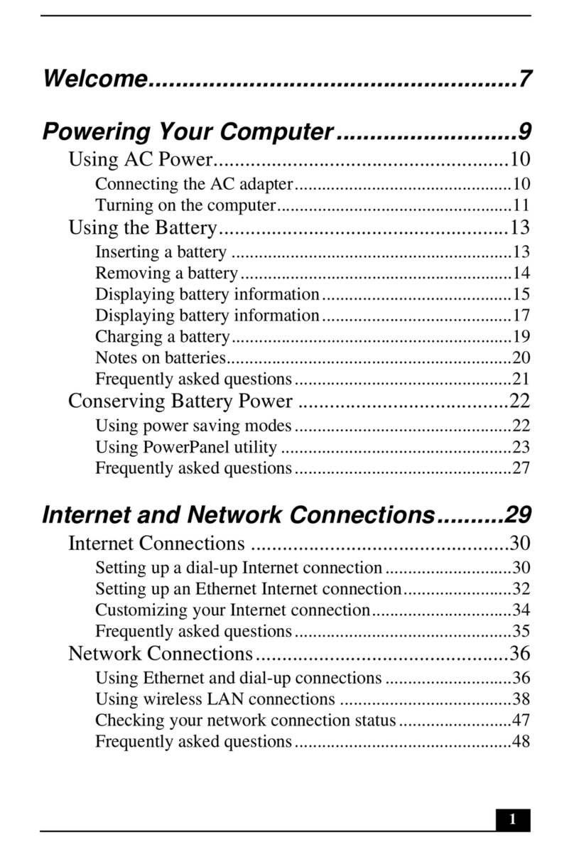 Sony VAIO PCG-R505GCK User manual