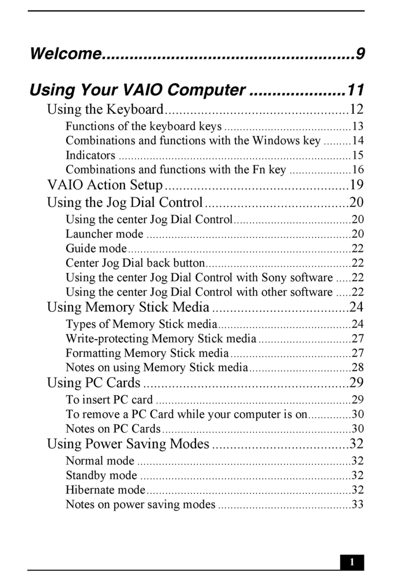 Sony PCG-VX88 VAIO User Guide  (primary manual) user guide