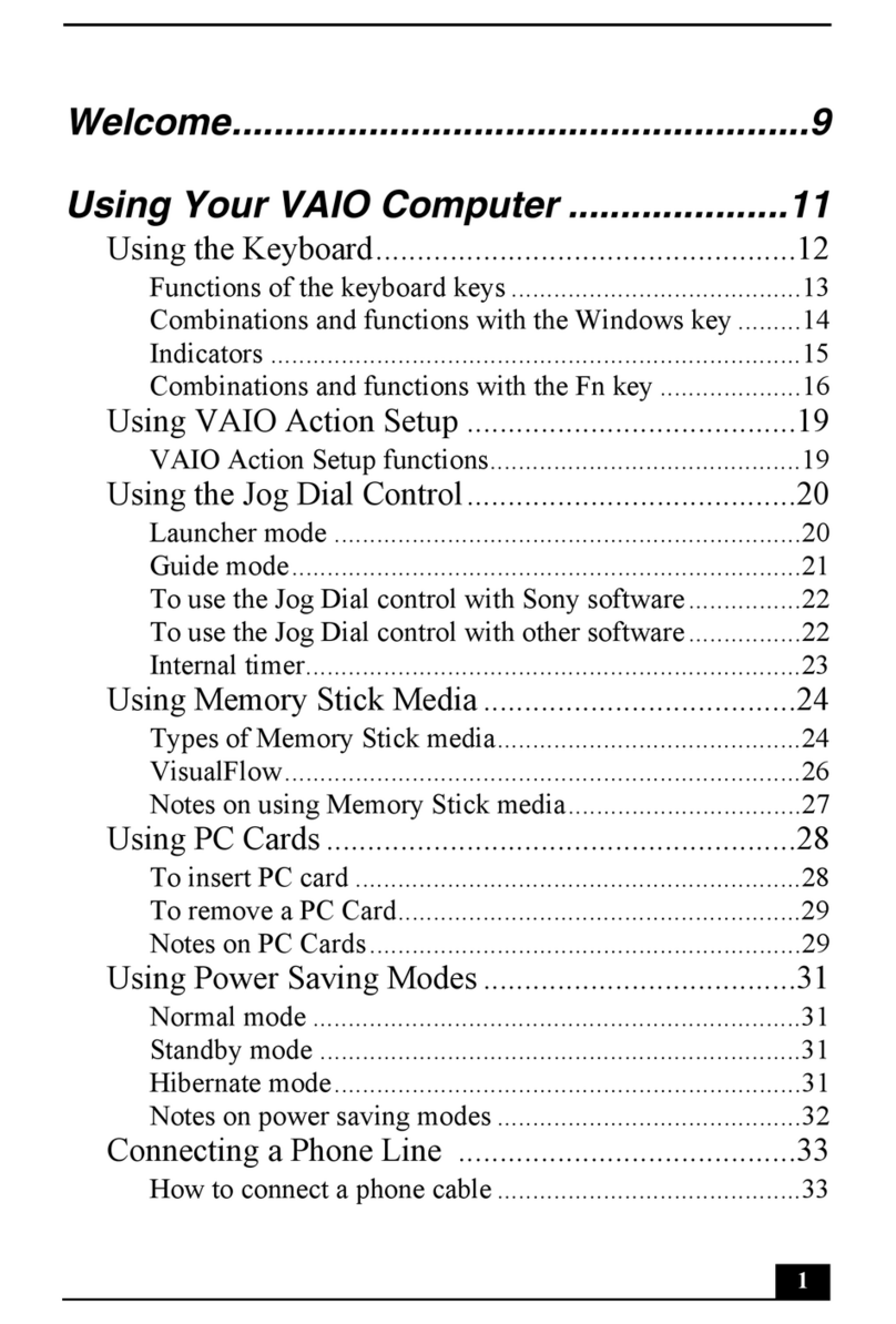 Sony PCG-SRX87 VAIO User Guide  (primary manual) User manual