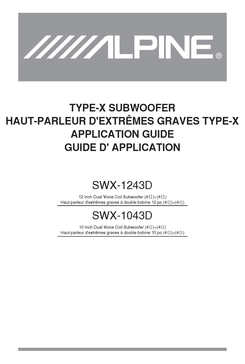 Alpine SWX-1043D User guide