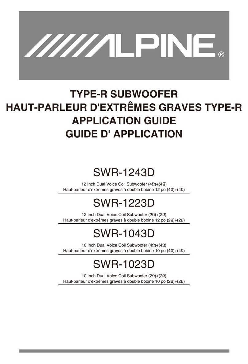 Alpine SWR-1023D User guide Alpine SWR-1023D User guide