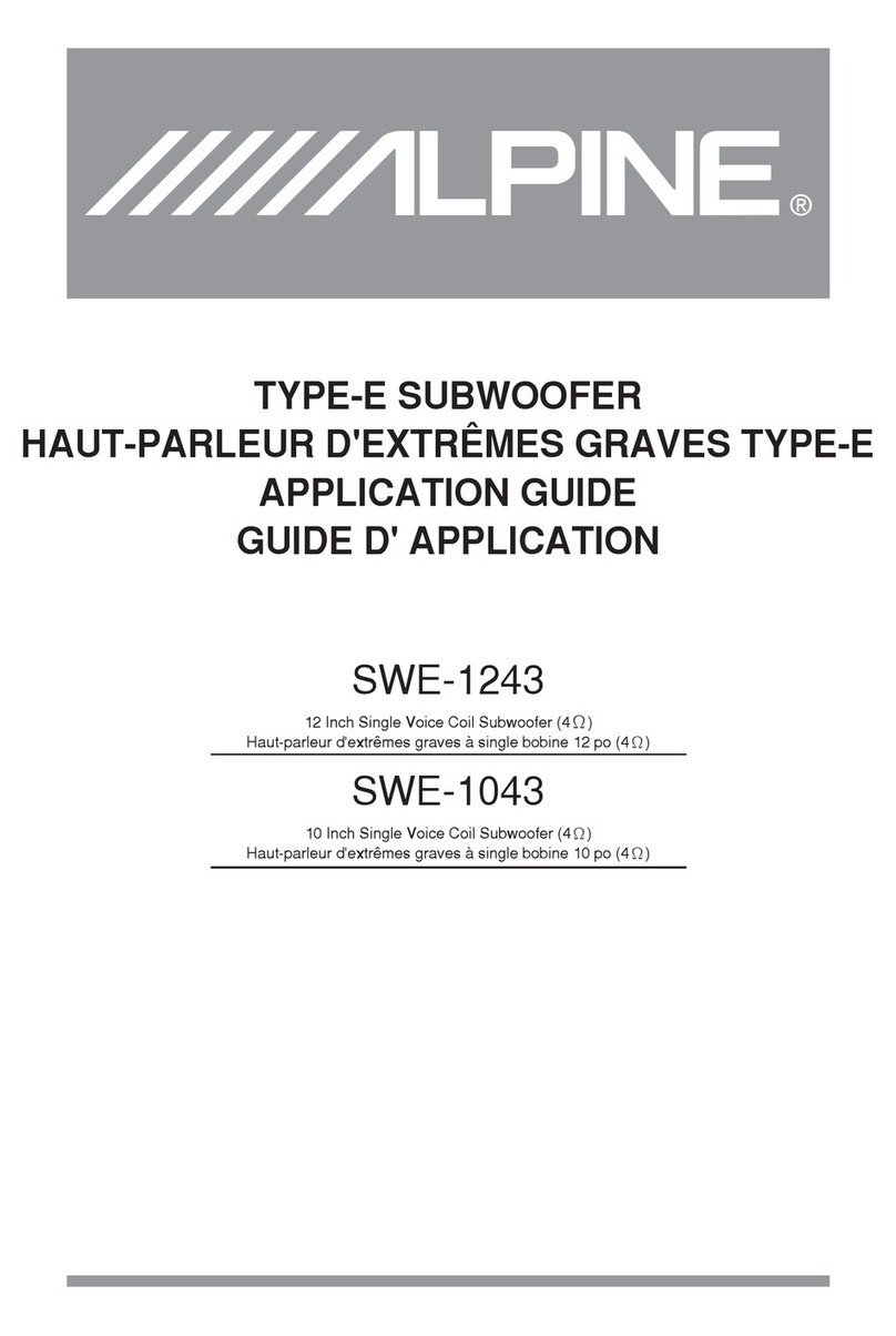 Alpine SWE-1243 User guide
